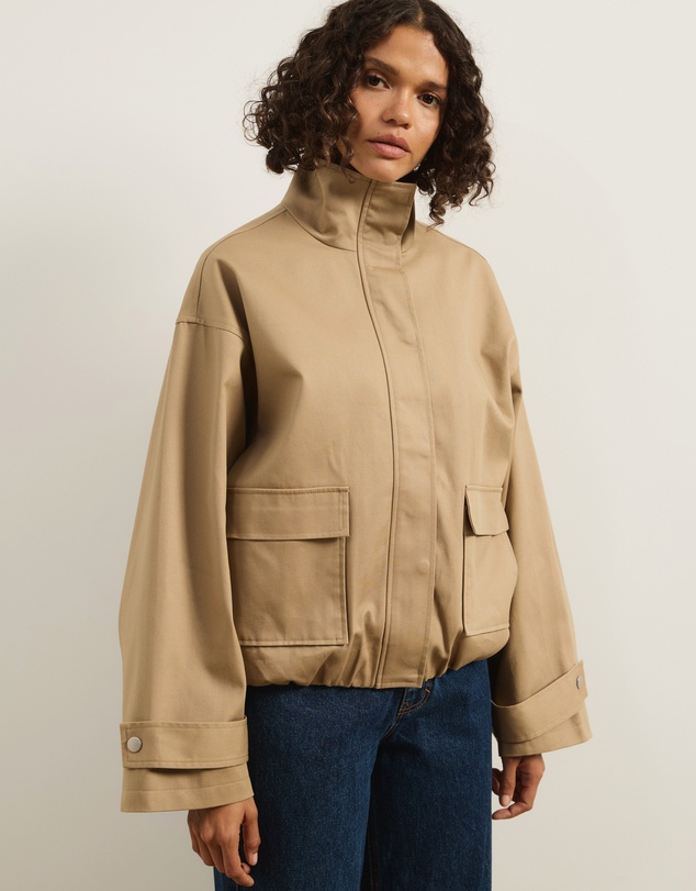 Atmos&Here - Taya Funnel Neck Twill Bomber