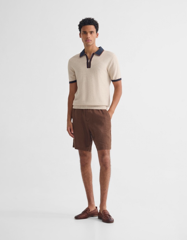 Oxford - Holden Zip Neck Knitted Polo