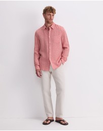 Sportscraft - Long Sleeve Linen Yarn Dyed Shirt