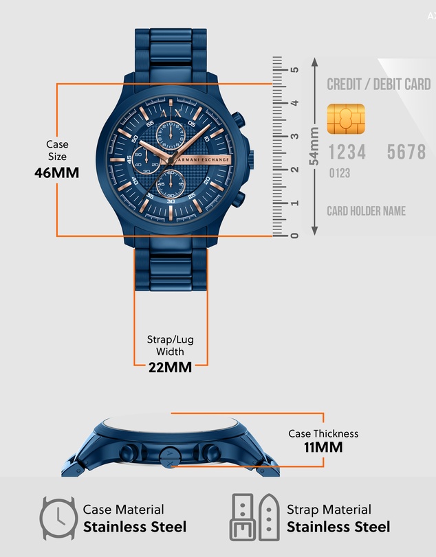 Armani Exchange - Blue Chronograph Watch