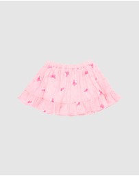 Fox & Finch - Summer Vacay Embroidered Skirt With Inbuilt Shorts - Babies-Kids