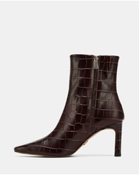 Wittner - Nina Croc Embossed Leather Ankle Boots