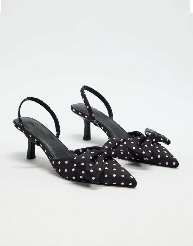 Atmos&Here - Jules Bow Sling Back Kitten Heels