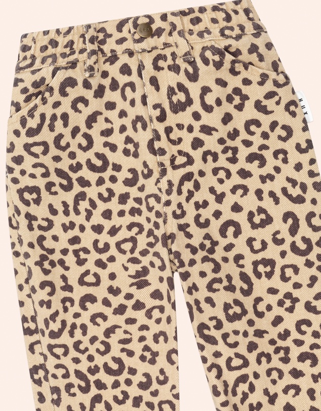 Huxbaby - Leopard Print Denim Jeans - Babies