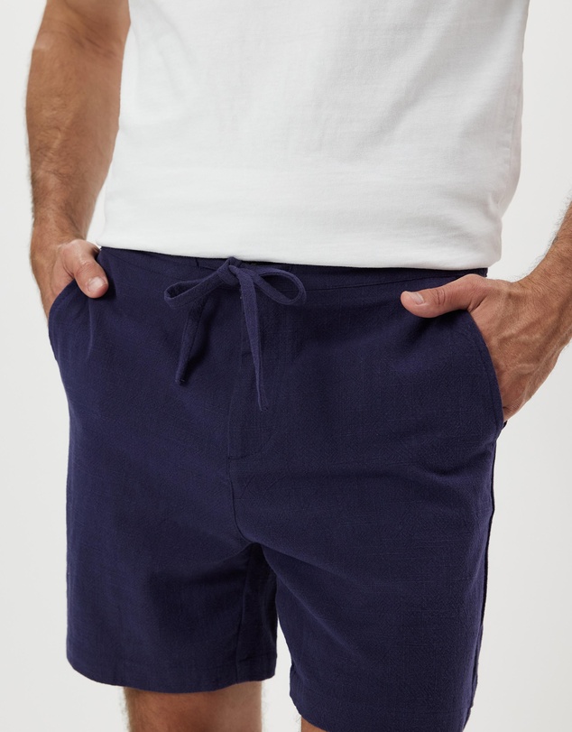 Staple Superior - Newport Textured Linen Blend Shorts