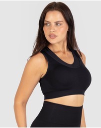 B Free Intimate Apparel - Double Racer Padded Sports Bra & High Waist Full Length Leggings Set