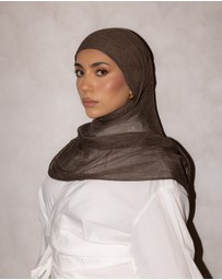 Mod Squad - Textured Hijab- Chocolate
