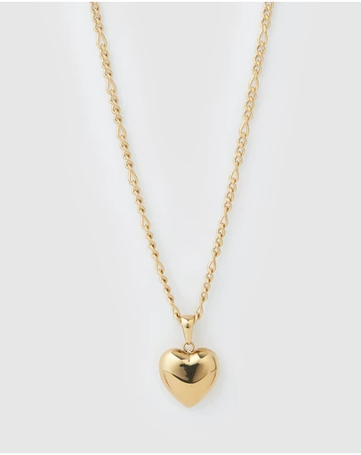 Arms Of Eve - Rose Heart Necklace - Gold