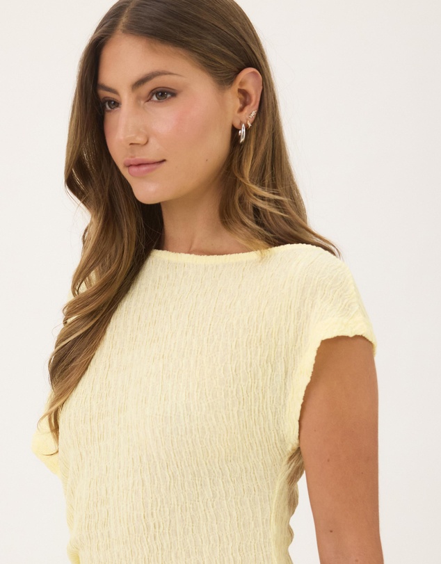Atmos&Here - Maeve Textured Jersey Midi Dress with Beaded Belt