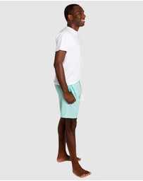 Sant And Abel - Men's Hepburn Gingham Mint Sleep Shorts