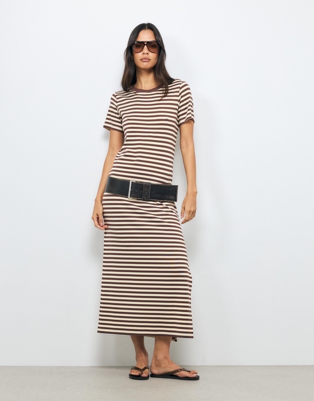 AERE - Vita Stripe T-Shirt Dress