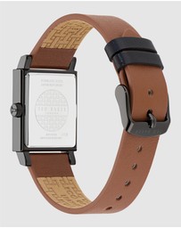 Ted Baker - Jaareth IP Black Tan Leather Watch