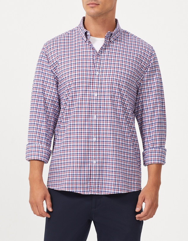 Van Heusen - Stretch Gingham Oxford Casual Shirt