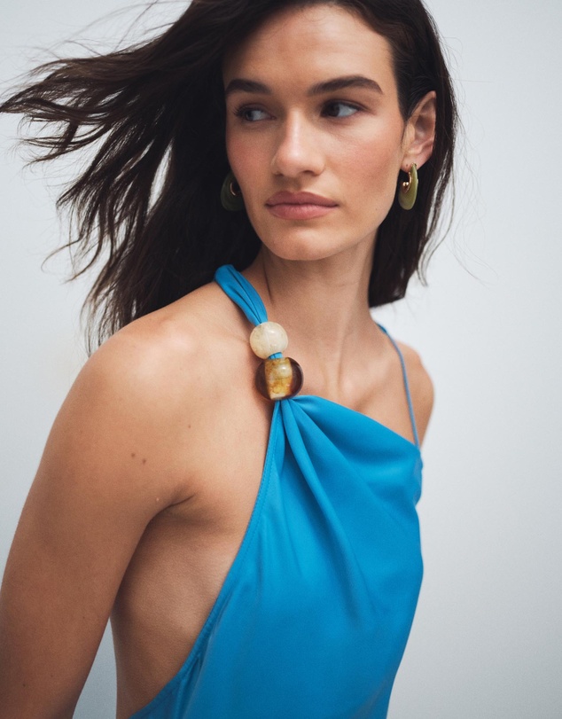 TOPSHOP - Nana Beaded Neck Maxi Dress