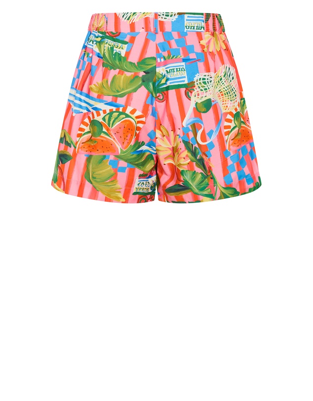 City Chic - Holiday Print Short - Pink