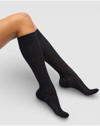 High Heel Jungle - Everything’s Fine Semi-Sheer Rib Knee Socks