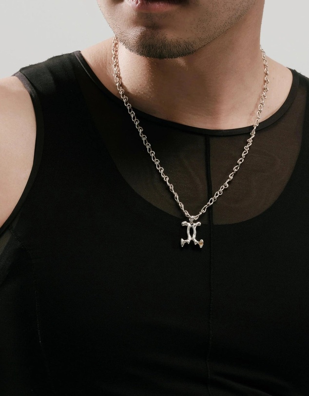 Graedance - Gemini Citrine Pendant on Eclipse Necklace
