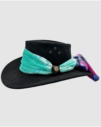 Jacaru - Jacaru 1020 Jillaroo Suede Leather Hat with scarf