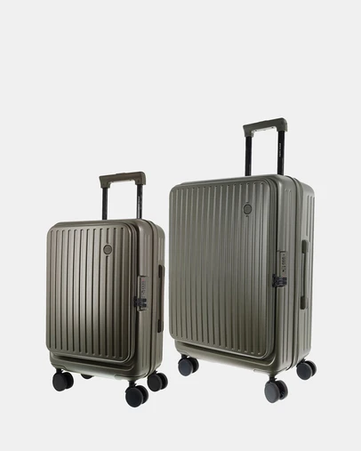 Pierre Cardin - Pierre Cardin Front-Opener Hard Shell Medium and Cabin 2-Piece Set Bundle