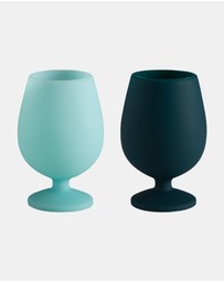 porter green - stemm | silicone unbreakable wine glasses