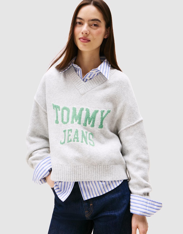 Tommy Jeans - Varsity V-neck Sweater