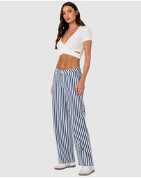 EDIKTED - Striped Low Rise Jeans