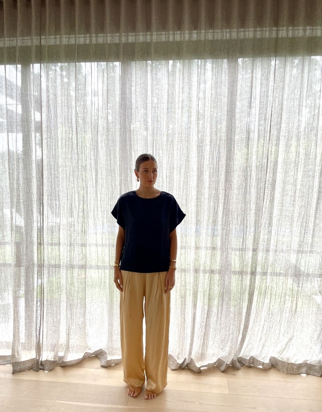 SILK MAGNOLIA - 100% Silk T-shirt