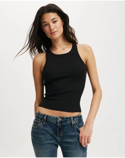 Cotton On - Goldie Rib High Neck Tank