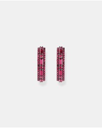 THOMAS SABO - Hoop earrings with ruby red stones