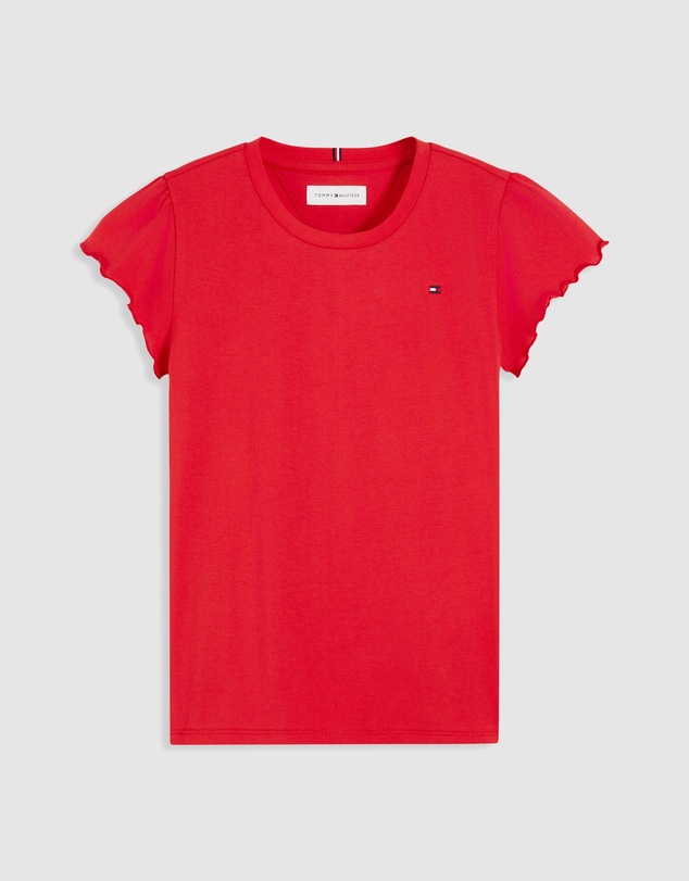 Tommy Hilfiger - Essential Scallop Sleeve Slim Fit T-Shirt - Teens