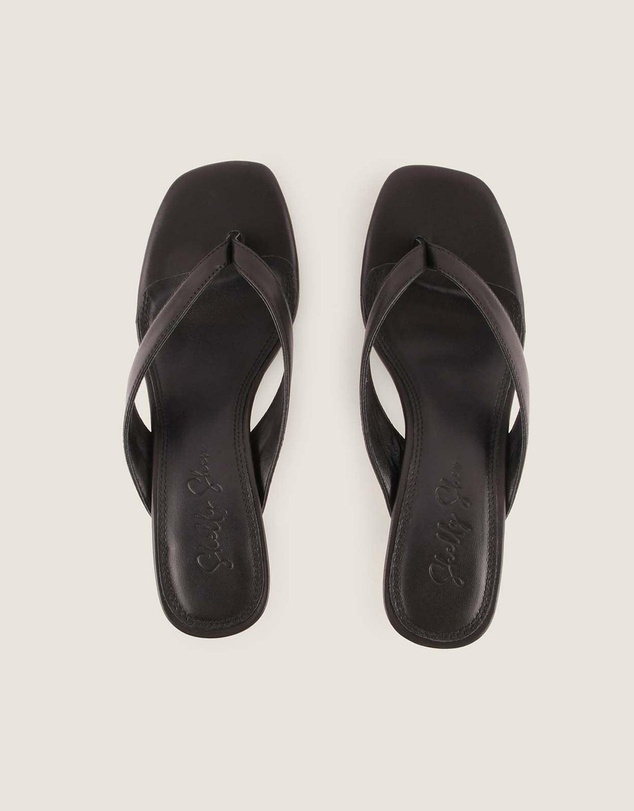 Shelly Shen - Pia High Sandals Black Leather