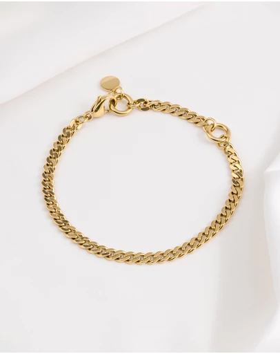 Wanderlust + Co - Chunky Curb Gold Chain Bracelet