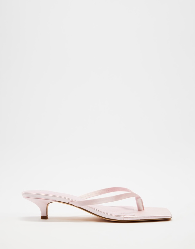 Atmos&Here - Oceane Satin Kitten Heel Sandals