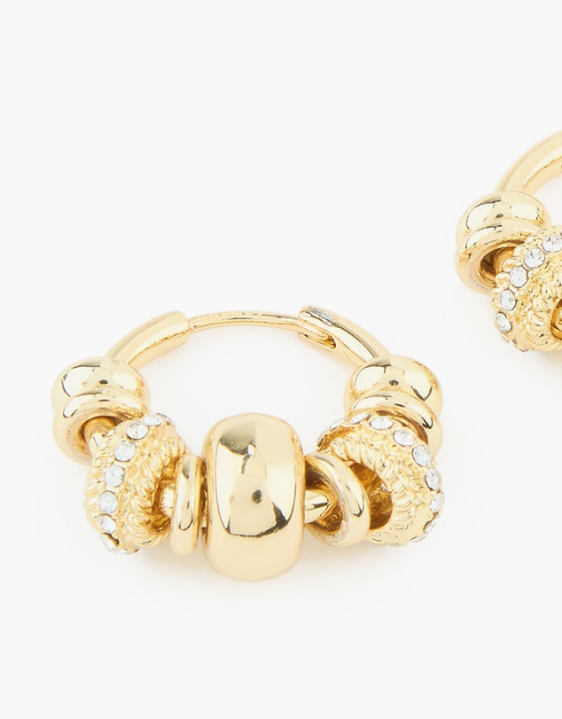 Lovisa - Gold Plated Diamante Rondell Hoop Earrings