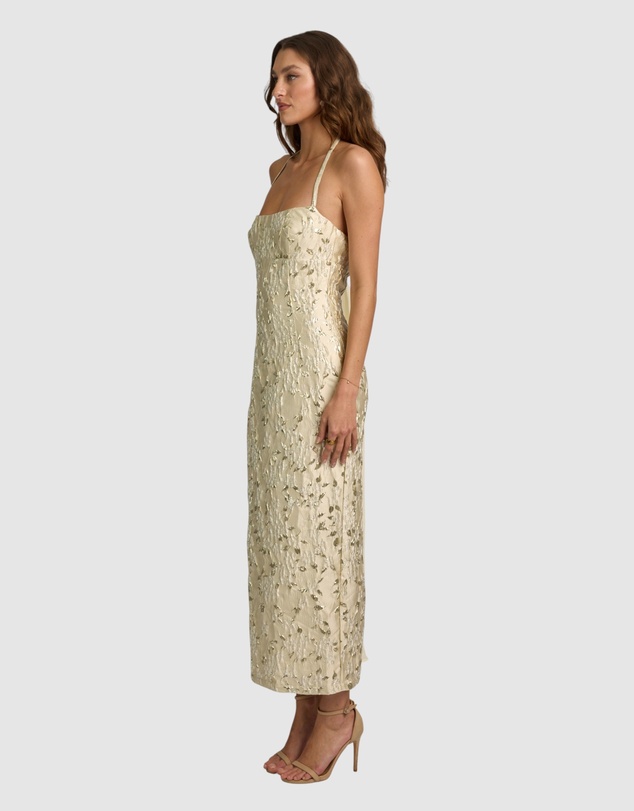 Romance by Honey and Beau - Crechia Jacquard Midi Dress