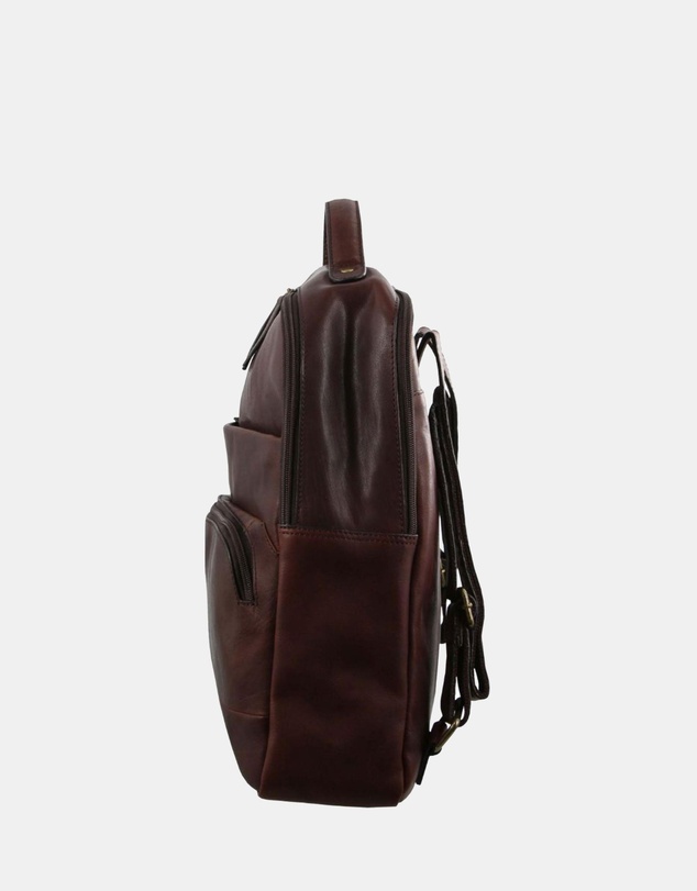 Pierre Cardin - Pierre Cardin Rustic Leather Business Backpack/Computer Bag