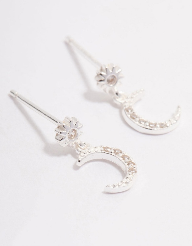 Lovisa - Sterling Silver Cubic Zirconia Drop Stud Earrings