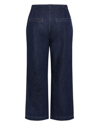City Chic - Plus size Harley Fit Nova Wide Leg Short Jean - dark wash