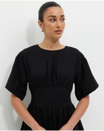 Calli - Glehn Linen Blend Mini Dress