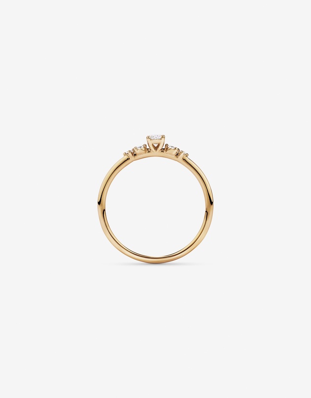 Michael Hill - 0.20TW Oval and Round Brilliant Laboratory-Grown Diamond Promise Ring in 10kt Yellow Gold