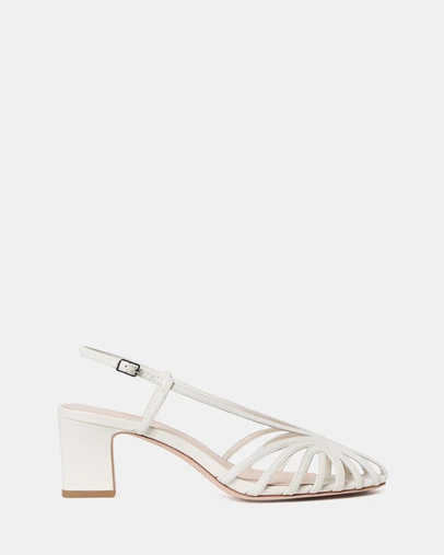Loeffler Randall - Priscilla Lattice Slingback Mid Heels Sandals