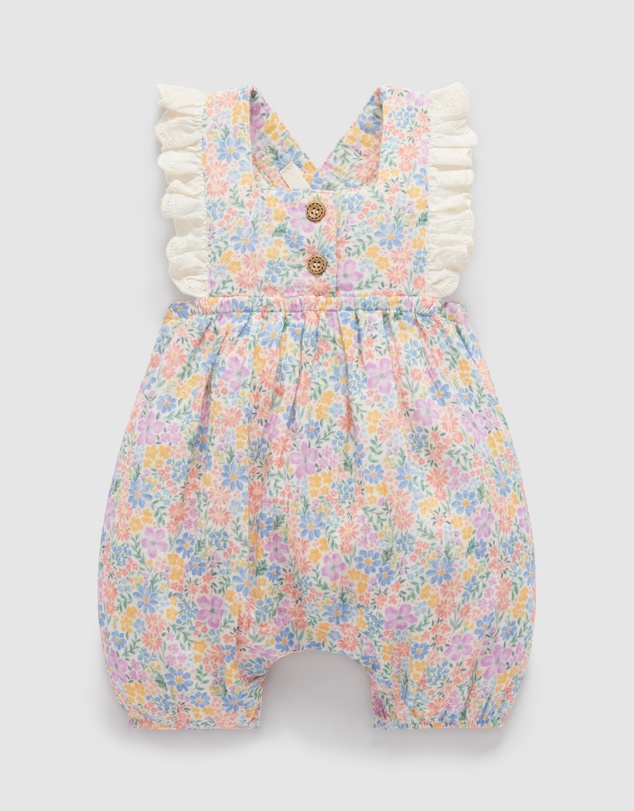 Purebaby - Floral Romper -Kids-Babies