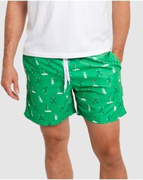 Sant And Abel - Men's Golf Green Swim Shorts
