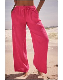 NEXT - Wide Leg Textured Trousers with Linen