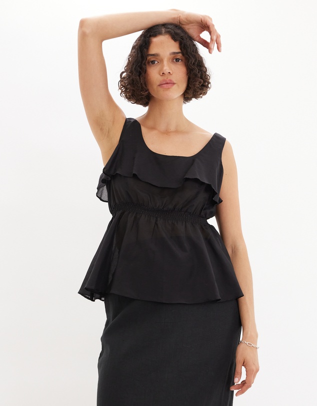 Amelius - Lorena Peplum Ruffle Top