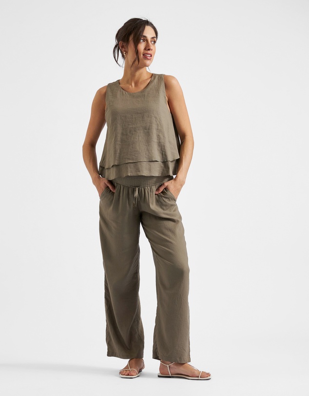 Ripe Maternity - Indi Wide Leg Linen Pant
