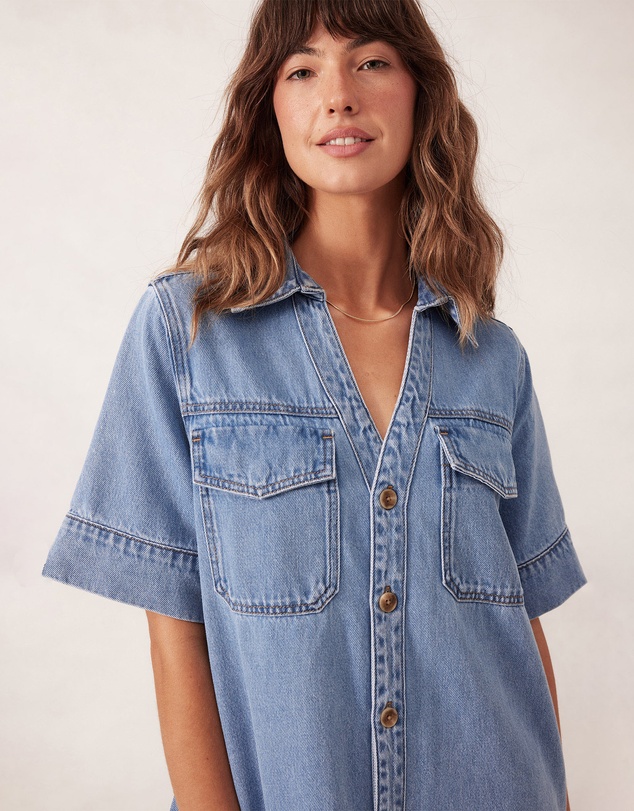 Ceres Life - Sammy Denim Shirt Dress