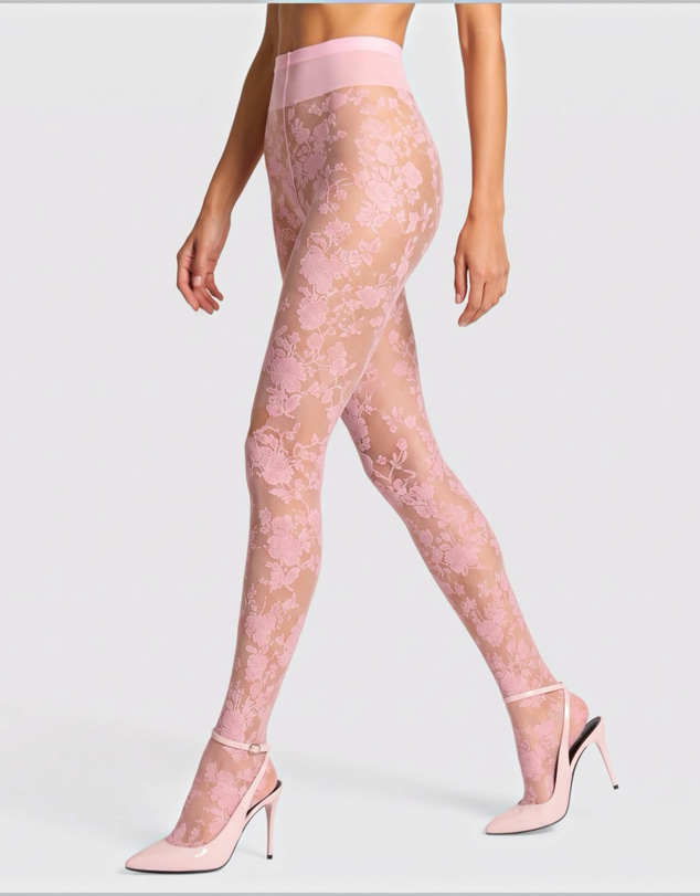 High Heel Jungle - She's Perfect Floral Jacquard Tights