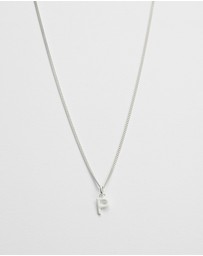 Kirstin Ash - P Outline Initial Necklace