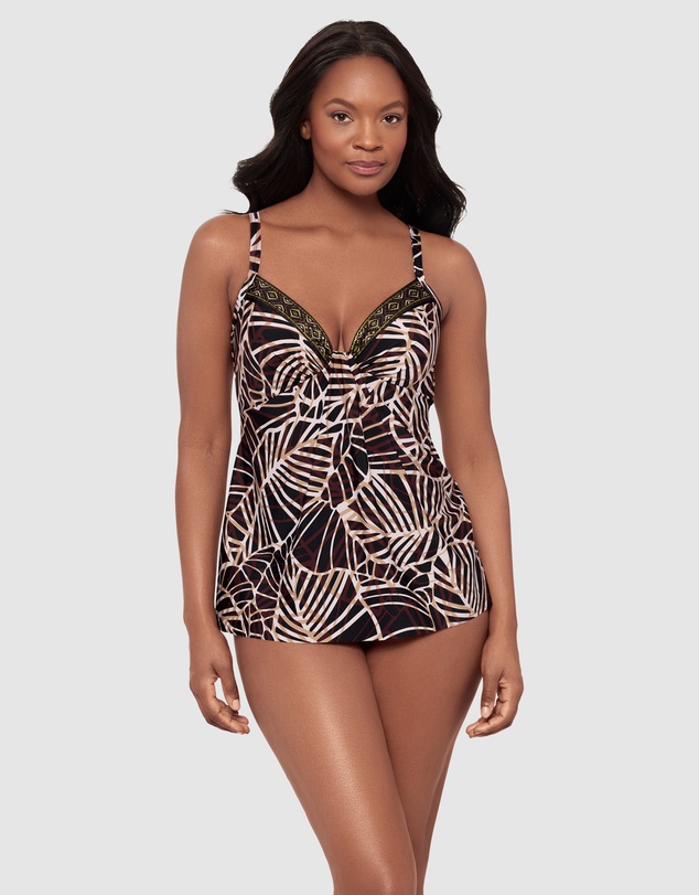 Miraclesuit Swimwear  - Let's Be Fronds Marina Underwired Padded Tankini Top
